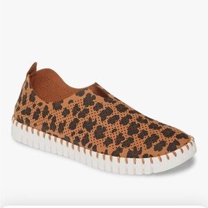 Ilse Jacobsen Tulip 139 Leopard-Print Slip-On Flat Sneaker Size EU 38